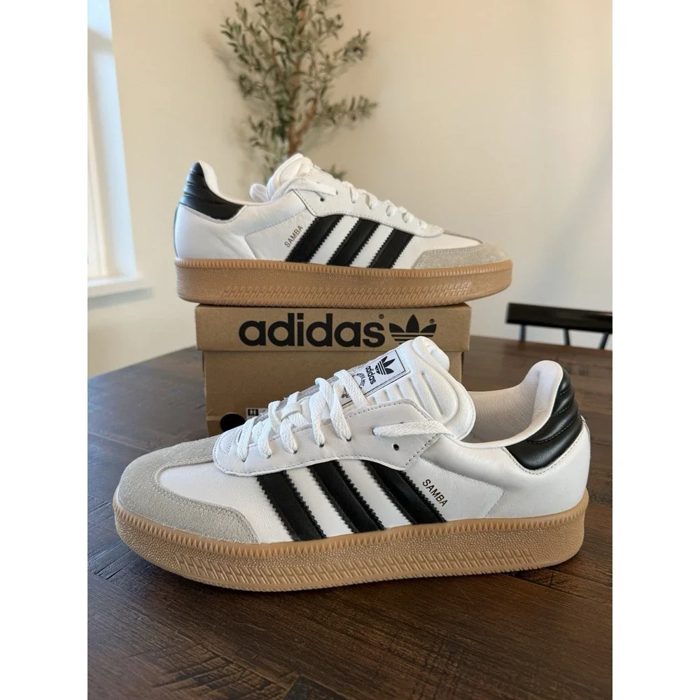 Adidas Men's Samba XLG Sneakers Cloud White Core Black Gum Size 13 NIB IE1377